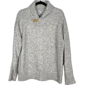 Schott Bros NYC Mens Medium M Gray Midweight Shawl Collar Sweater Wool Blend